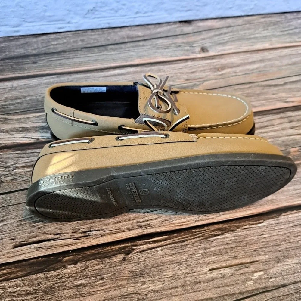 Sperry Top-Sider AO Slip On Remix Tan Boat Shoes Men's 6M